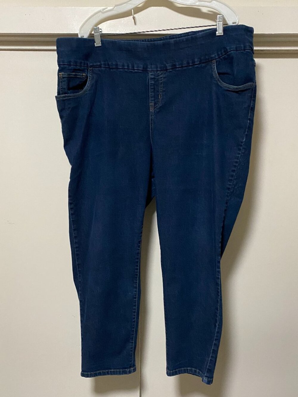 Woman Within, super comfortable, stretchy, pull-on jeans, size 26W Petite
